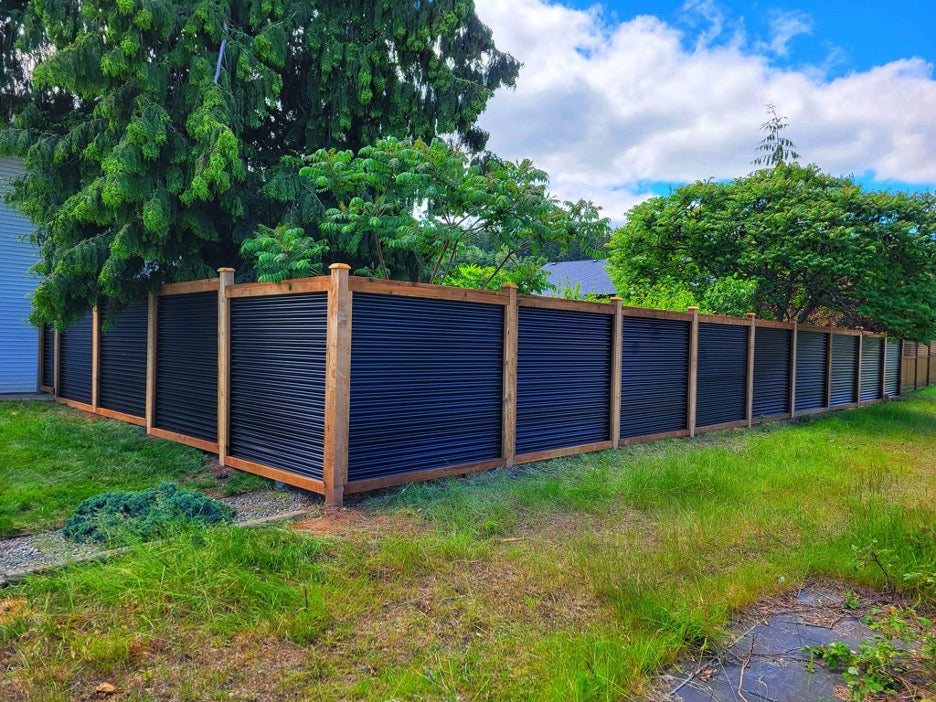 Corrugated metal fence panels discount