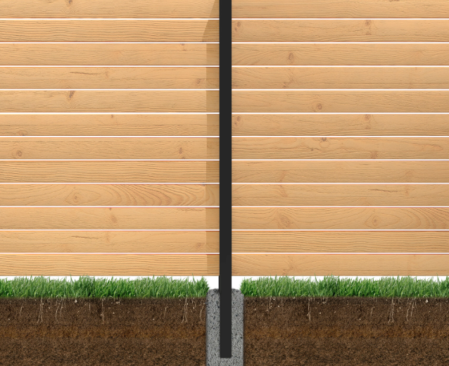 Load image into Gallery viewer, Black Aluminum Fence In-Ground System - The Muskoka Line - BarrierBoss™