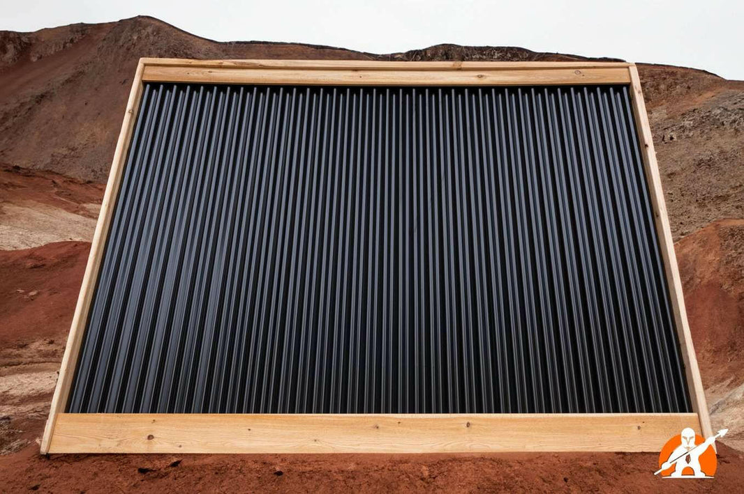 Corrugated Metal Fence Panels (Premade) - The Redwood - BarrierBoss™