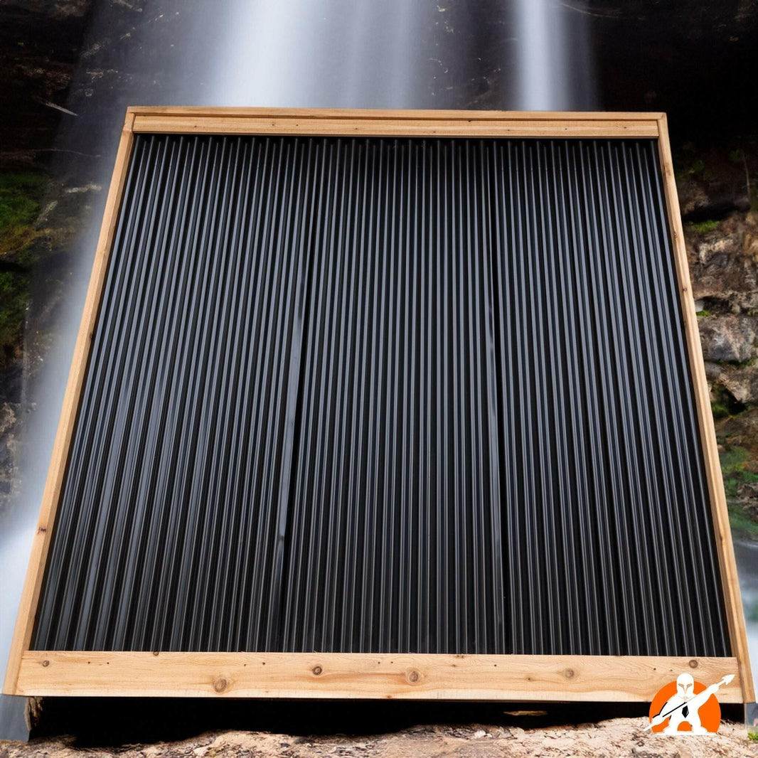 Corrugated Metal Fence Panels (Premade) - The Redwood - BarrierBoss™