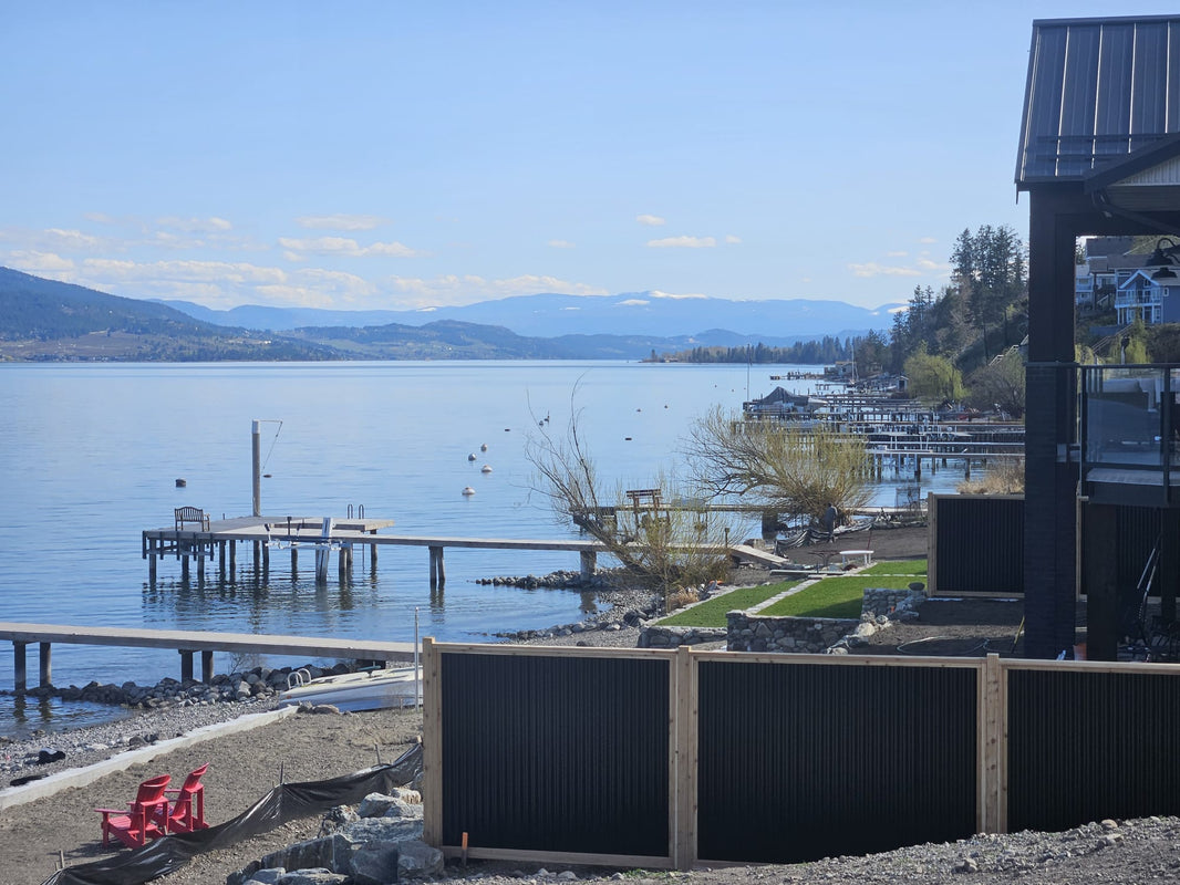 Corrugated Metal Fence Panels (Premade) - The Redwood - BarrierBoss™