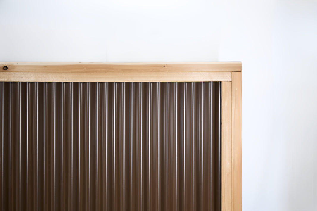 Corrugated Metal Fence Panels (Premade) - The Redwood - BarrierBoss™