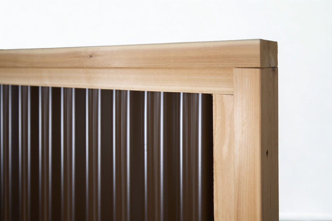 Corrugated Metal Fence Panels (Premade) - The Redwood - BarrierBoss™