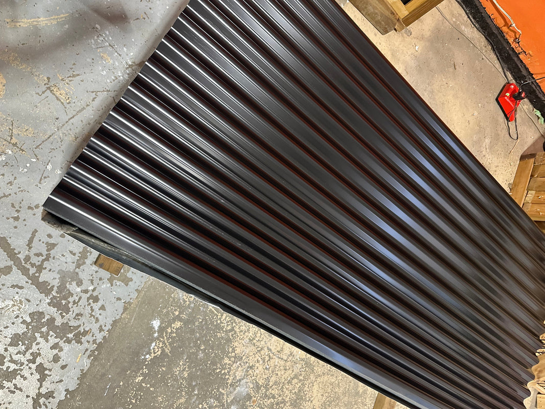 Corrugated Metal Fence Sheets - NoFade, NoRust, DualSided (Unframed) - The Canadian - BarrierBoss™