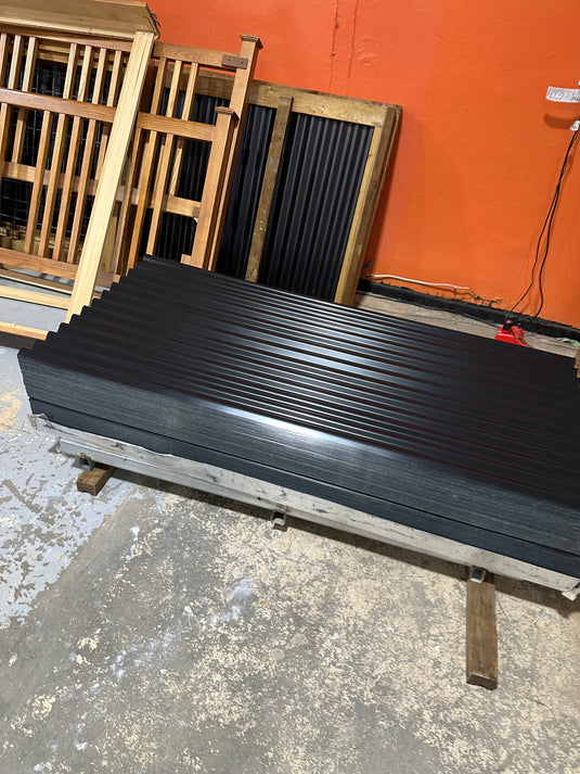 Corrugated Metal Fence Sheets - NoFade, NoRust, DualSided (Unframed) - The Canadian - BarrierBoss™