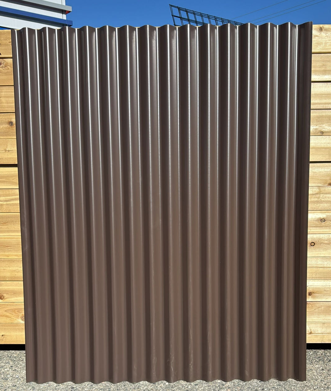 Corrugated Metal Fence Sheets - NoFade, NoRust, DualSided (Unframed) - The Canadian - BarrierBoss™