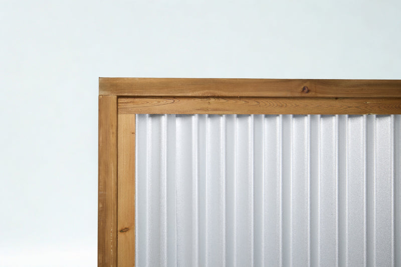 Load image into Gallery viewer, Corrugated Metal Privacy Fence Panel (Premade) - The Coastal - BarrierBoss™