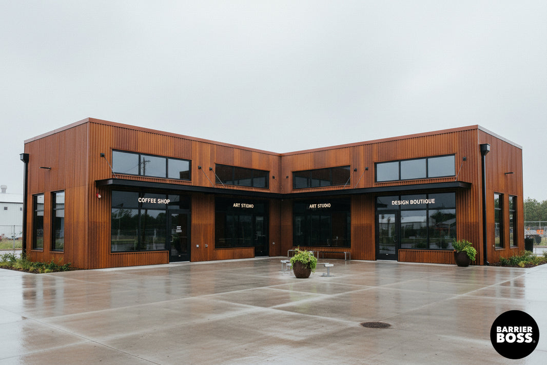 Corrugated Metal Siding Panels - The Trailhead - BARRIERBOSS™ USA