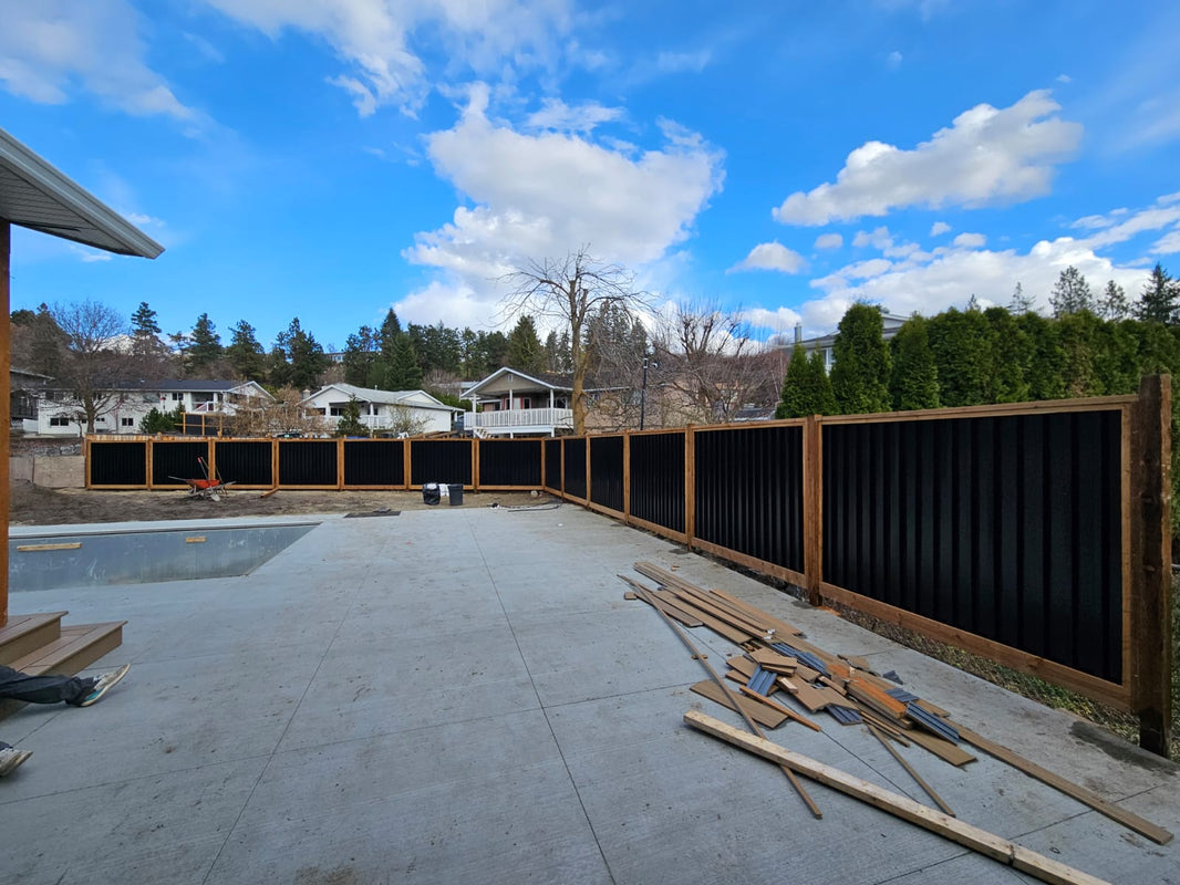 Deep Groove Metal Fence Panels (Premade) - The Okanagan - BarrierBoss™
