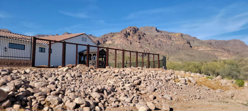 Load image into Gallery viewer, Black Hog Wire Fence Panels