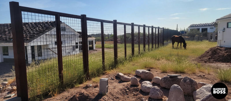 Load image into Gallery viewer, Black Hog Wire Fence Panels - Hog Panels (Premade or Unframed) - The Tough Panel