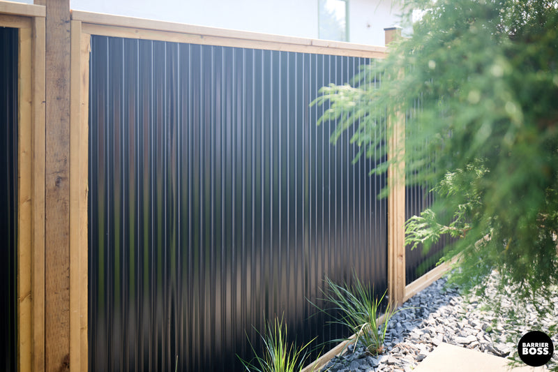 Load image into Gallery viewer, DIY Corrugated Metal Privacy Fence Kit - Treated Wood Frame