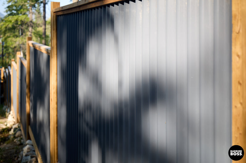 Load image into Gallery viewer, DIY Corrugated Metal Privacy Fence Kit - Treated Wood Frame