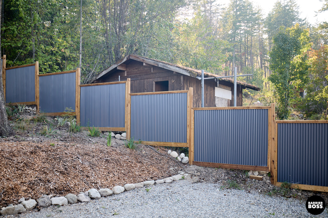 DIY Complete Corrugated Metal Fence Kit Framed in KDBT Lumber- The Yellowstone