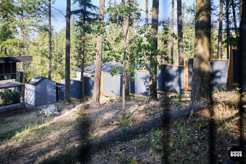 Load image into Gallery viewer, DIY Corrugated Metal Privacy Fence Kit - Treated Wood Frame