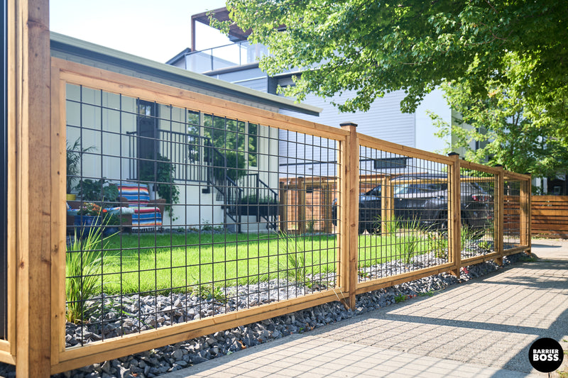 Load image into Gallery viewer, Black Hog Wire Fence Panels