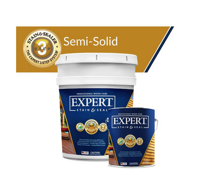 EXPERT™ Semi-Solid Wood Stain & Sealer: Ultimate Protection for Outdoor Wood