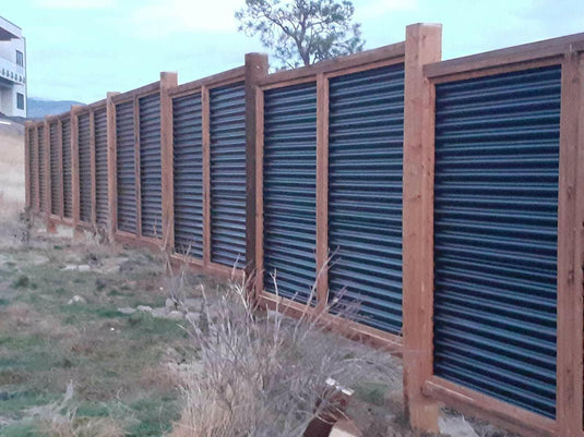 Fort Knox modular wood and metal fence panels.