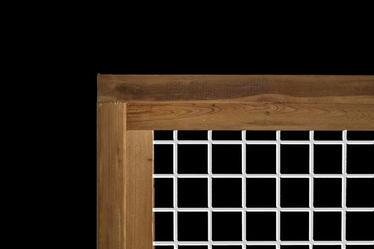 Steel and wood fence panel by BarrierBoss that will stand up against the elements of a coastal property.