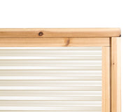 Close-up of horizontal fence panel design with sleek lines.