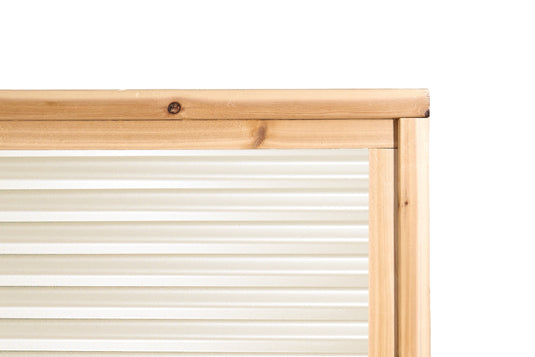 Close-up of horizontal fence panel design with sleek lines.