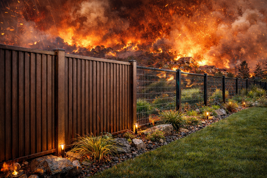 BarrierBoss FireSmart Metal Fencing Standing Up to a Severe California Wildfire.
