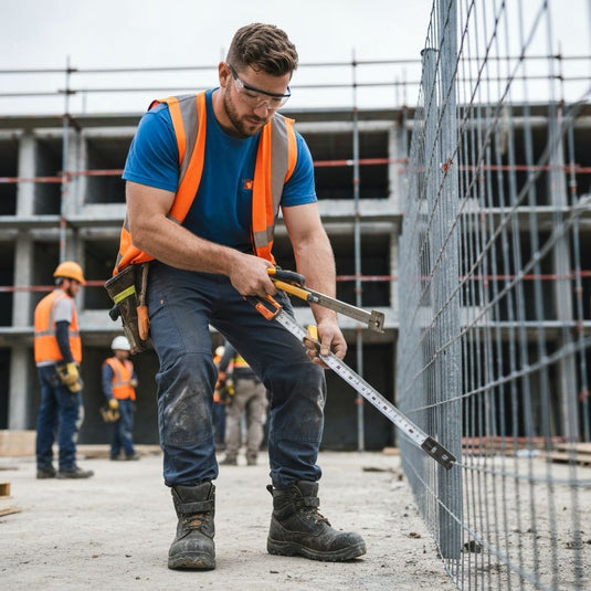 Fence Contractor Working on Big Ticket Fence Job Using Premium Fencing Products.