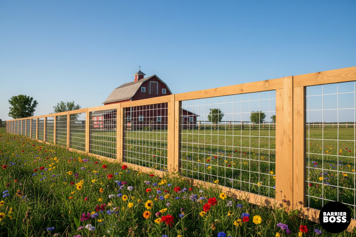 Hog Wire Fence Guide | Black, DIY \u0026amp; Durable Panels | BarrierBoss, image size:1248x832