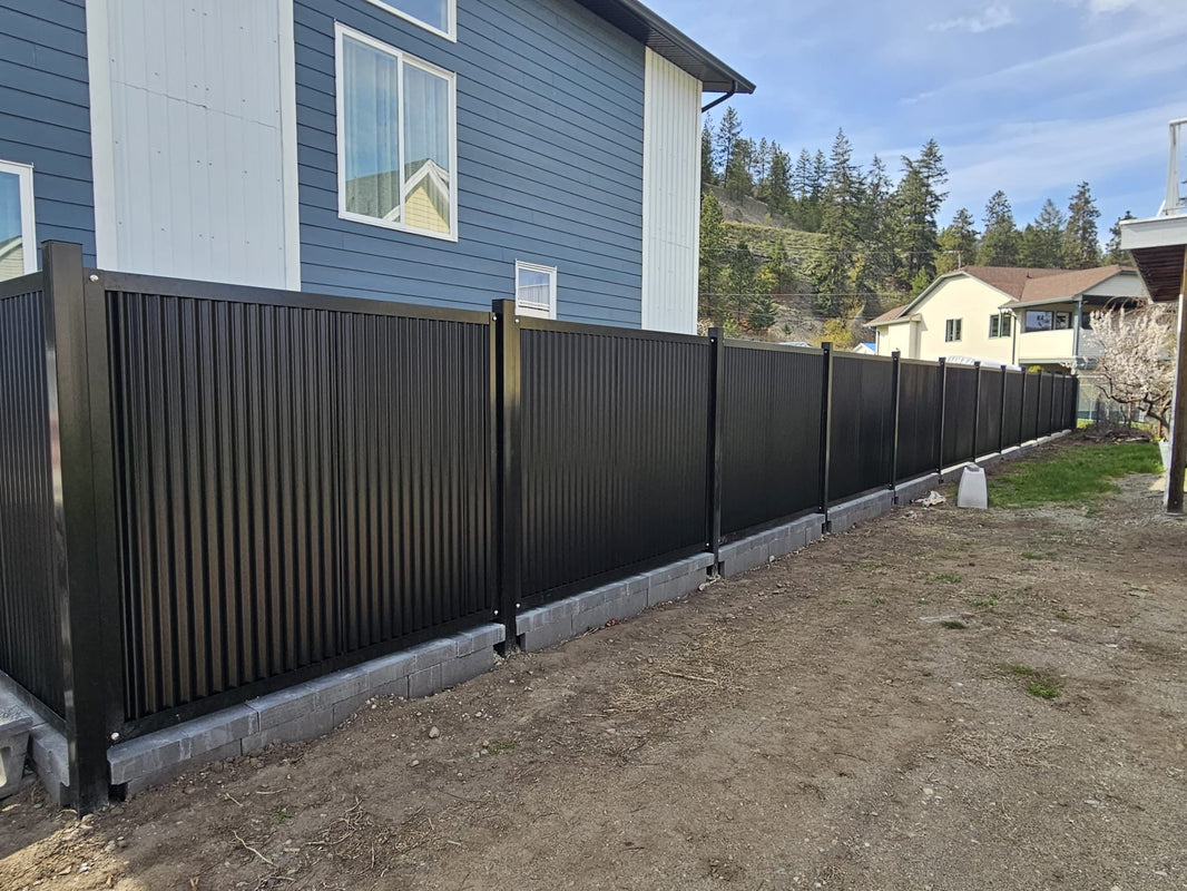 The Deep South - Corrugated Metal Fence Panels with Steel Post Frame System - BarrierBoss™