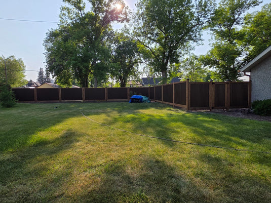 Corrugated Metal Fence Panel - Treated Frame Privacy Fence (Premade) - The Yellowstone
