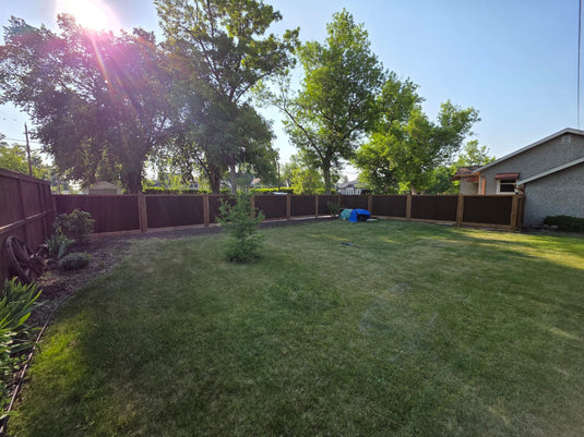 Corrugated Metal Fence Panel - Treated Frame Privacy Fence (Premade) - The Yellowstone