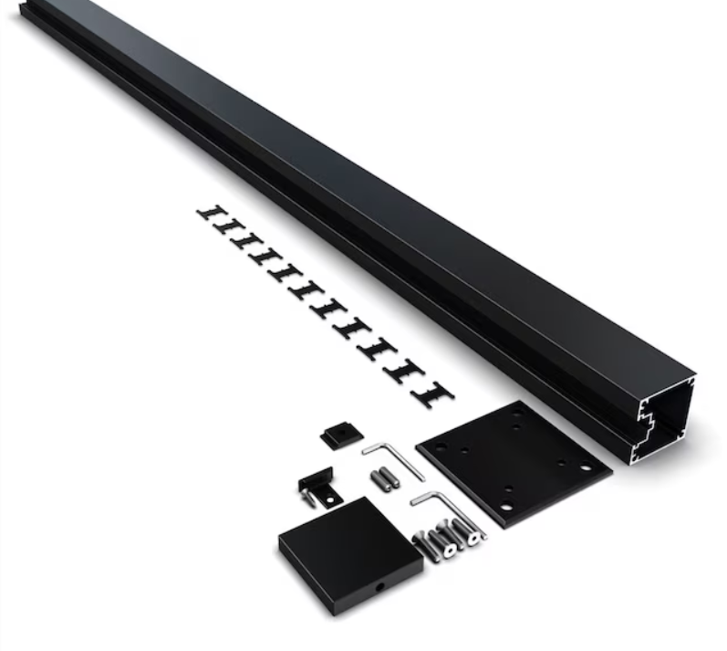 Load image into Gallery viewer, Black Aluminum Fence In-Ground System - The Muskoka Line - BarrierBoss™
