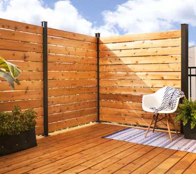 Black Aluminum Fence Posts — In-Ground System