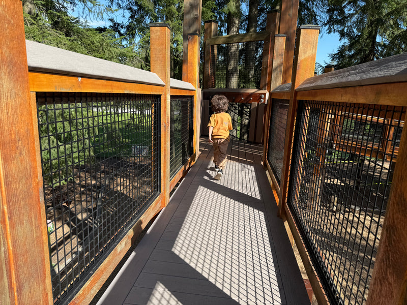 Load image into Gallery viewer, Black Hog Wire Deck Railing Panels (Premade or Unframed) - The Boreal - BarrierBoss™
