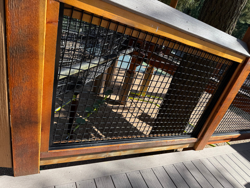 Black Hog Wire Deck Railing Panels (Premade or Unframed) - The Boreal - BarrierBoss™