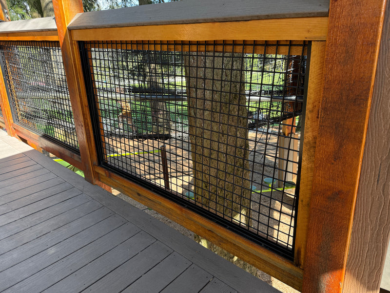 Load image into Gallery viewer, Black Hog Wire Deck Railing Panels (Premade or Unframed) - The Boreal - BarrierBoss™
