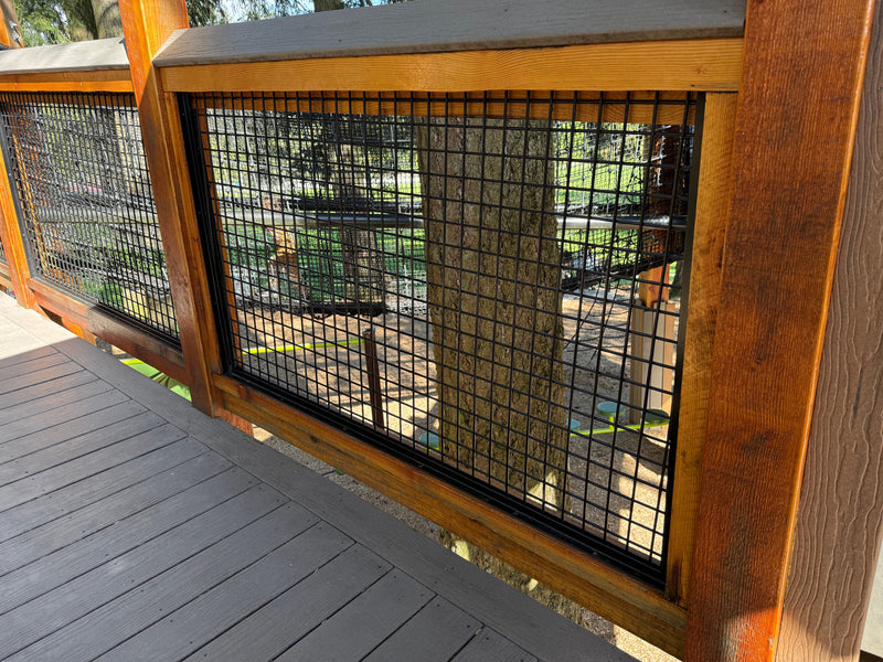 Load image into Gallery viewer, Black Hog Wire Deck Railing Panels (Premade or Unframed) - The Boreal - BarrierBoss™
