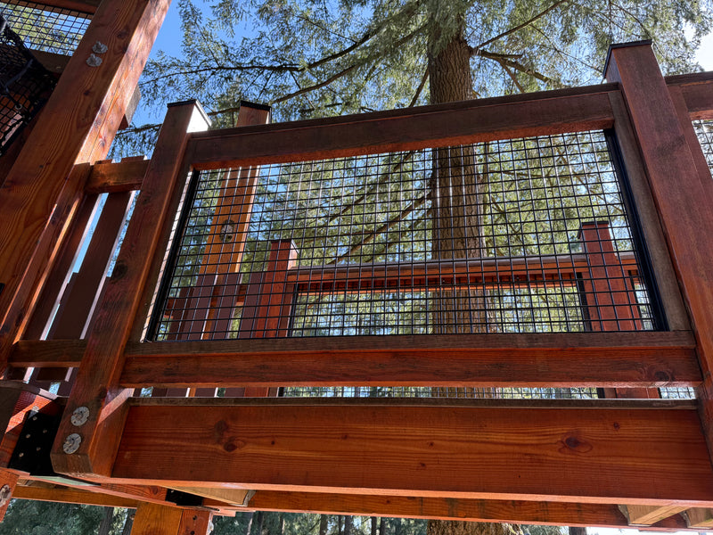 Load image into Gallery viewer, Black Hog Wire Deck Railing Panels (Premade or Unframed) - The Boreal - BarrierBoss™
