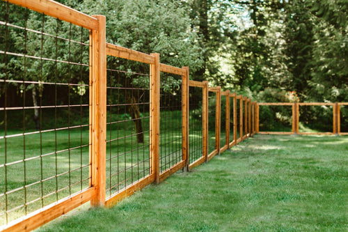 Black Hog Wire Fence Panels (Premade or Unframed) - The Rigid Panel - BarrierBoss™