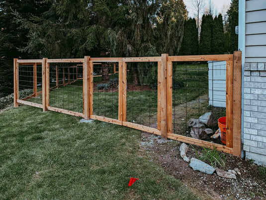 Black Hog Wire Fence Panels (Premade or Unframed) - The Rigid Panel - BarrierBoss™