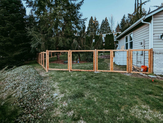 Black Hog Wire Fence Panels (Premade or Unframed) - The Rigid Panel - BarrierBoss™