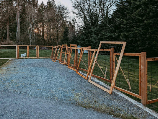 Black Hog Wire Fence Panels (Premade or Unframed) - The Rigid Panel - BarrierBoss™