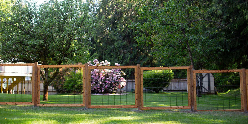 Load image into Gallery viewer, Black Hog Wire Fence Panels (Premade or Unframed) - The Rigid Panel - BarrierBoss™
