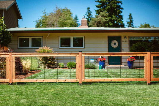 Black Hog Wire Fence Panels (Premade or Unframed) - The Rigid Panel - BarrierBoss™