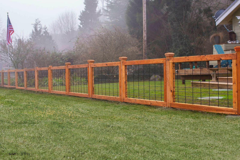 Load image into Gallery viewer, Black Hog Wire Fence Panels (Premade or Unframed) - The Rigid Panel - BarrierBoss™
