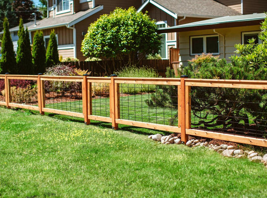 Black Hog Wire Fence Panels (Premade or Unframed) - The Rigid Panel - BarrierBoss™