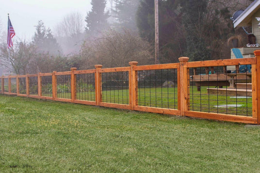 Black Hog Wire Fence Panels (Premade or Unframed) - The Rigid Panel - BarrierBoss™