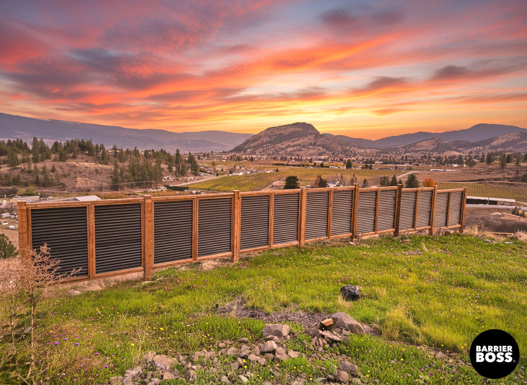 The Wood and Metal Fence Panel - High Wind, No Twisting, No Cupping, No Warping - The Fort Knox - BARRIERBOSS™ USA