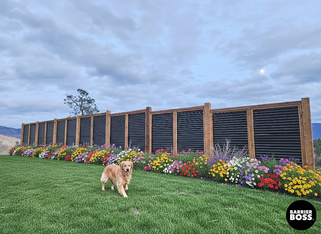 The Wood and Metal Fence Panel - High Wind, No Twisting, No Cupping, No Warping - The Fort Knox - BARRIERBOSS™ USA