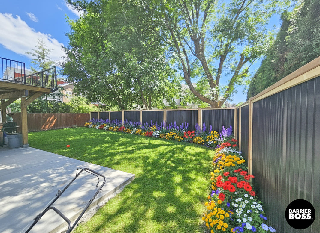 Deep Groove Metal Fence Panels - Privacy Fence (Premade) - The Aspen - BARRIERBOSS™ USA